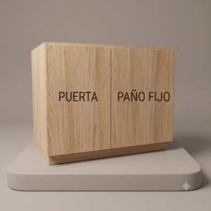 Esquinero Recto 1 Puerta de 45cm 1 Estante 105cm